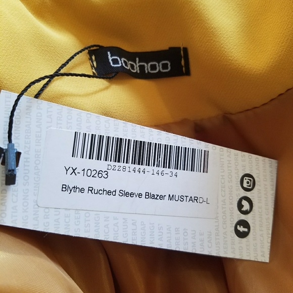 🌺 Boho Mustard color blazer - Picture 4 of 5